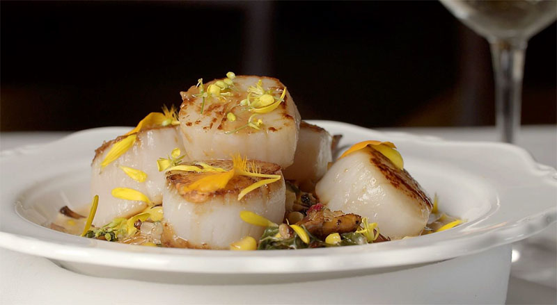 A plate of world-renowned Digby scallops