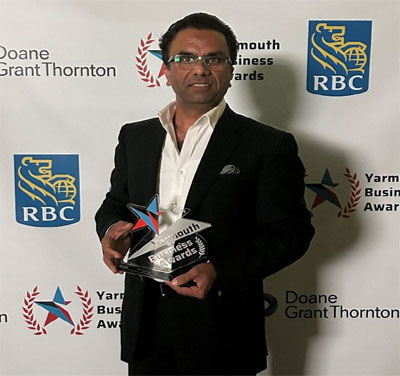 Azher Razvi receives 2024 Yarmouth & Area Chamber of Commerce Business Leader Award